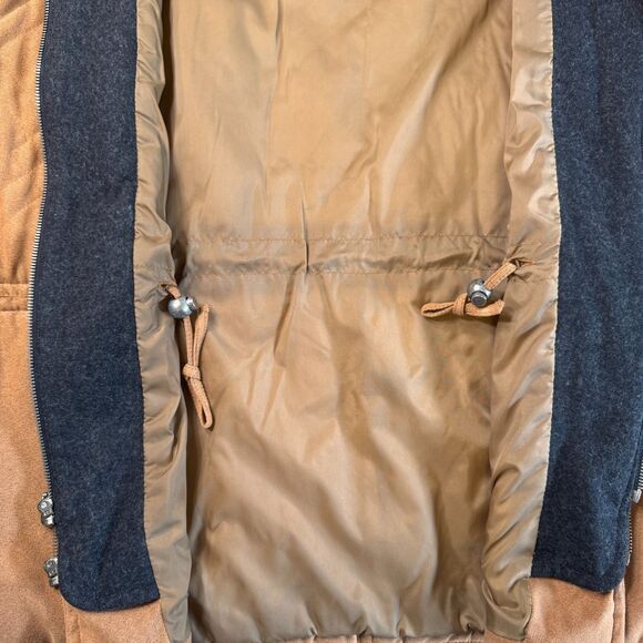 VTG Forecaster of Boston Quilted Barn Jacket Coat Men's Large Brown Faux Suede - Picture 5 of 15